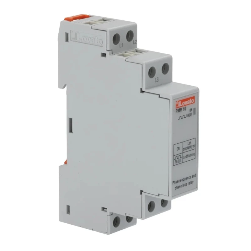 Lovato Electric Monitoring Relay 3 Phase SPDT DIN Rail 208V AC 480V AC PMV10A440