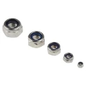 RS PRO Stainless Steel Self-Locking Nuts Box 545 Pieces, A2 304 Stainless Steel, DIN 985, Plain Finish 200-9813