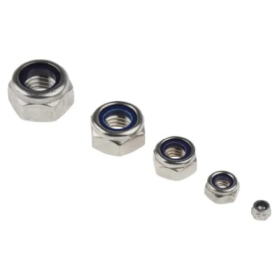 RS PRO Stainless Steel Self-Locking Nuts Box 545 Pieces, A2 304 Stainless Steel, DIN 985, Plain Finish 200-9813