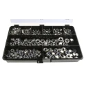 RS PRO Stainless Steel Self-Locking Nuts Box 545 Pieces, A2 304 Stainless Steel, DIN 985, Plain Finish 200-9813