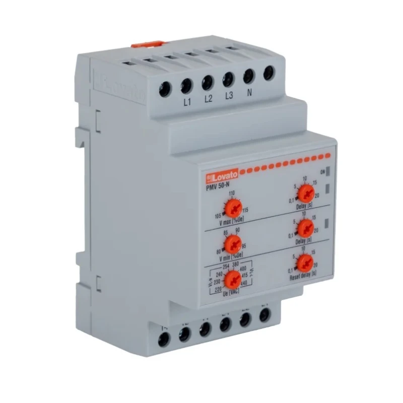 Lovato Electric Monitoring Relay 3 Phase SPDT DIN Rail Mount 380-440V AC PMV50NA440