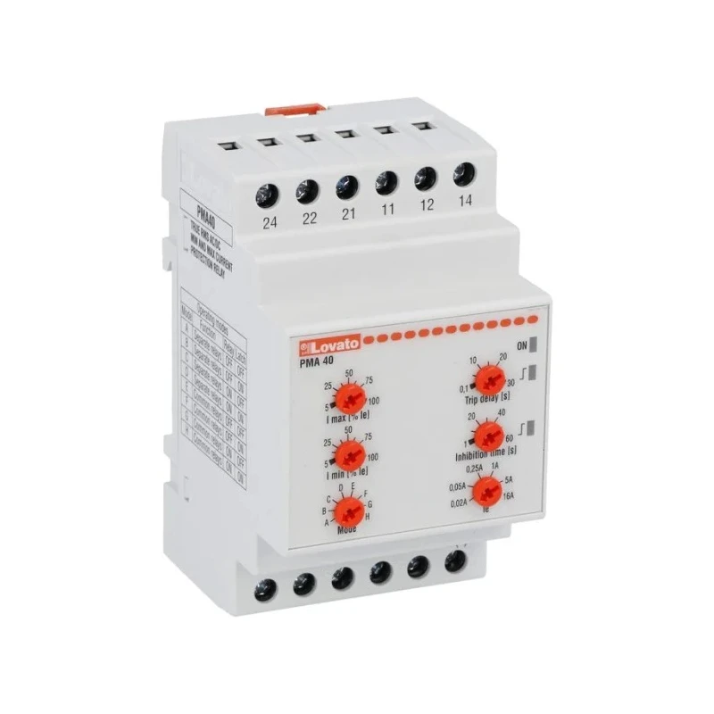 Lovato Electric Monitoring Relay 1 Phase SPDT DIN Rail 1mA to 16A 0 V DC 0V AC PMA40240