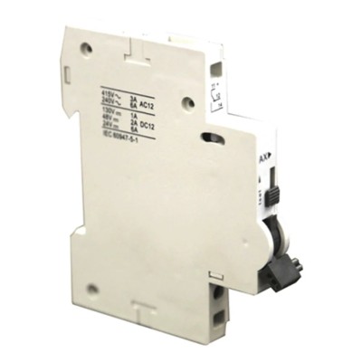 Europa Auxiliary Contact, 1 Contact 1 CO, DIN Rail Mount, 6 A Current, 130 V DC and 400 V AC EUCA11