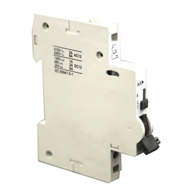 Europa Auxiliary Contact, 1 Contact 1 CO, DIN Rail Mount, 6 A Current, 130 V DC and 400 V AC EUCA11