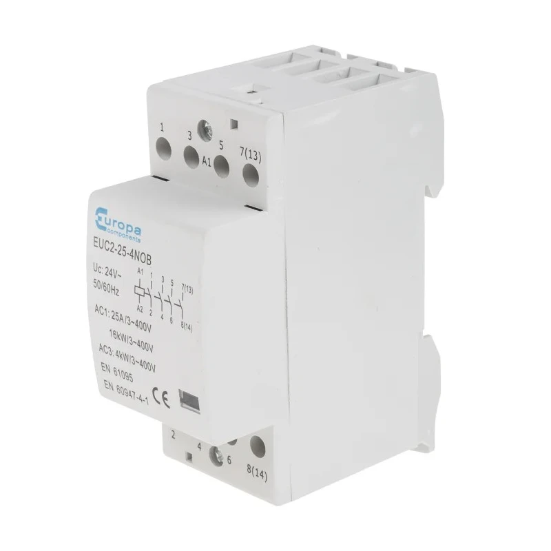 Europa 24V AC Coil 4-Pole 25 A Motor Control Contactor EUC2-25-4NOB