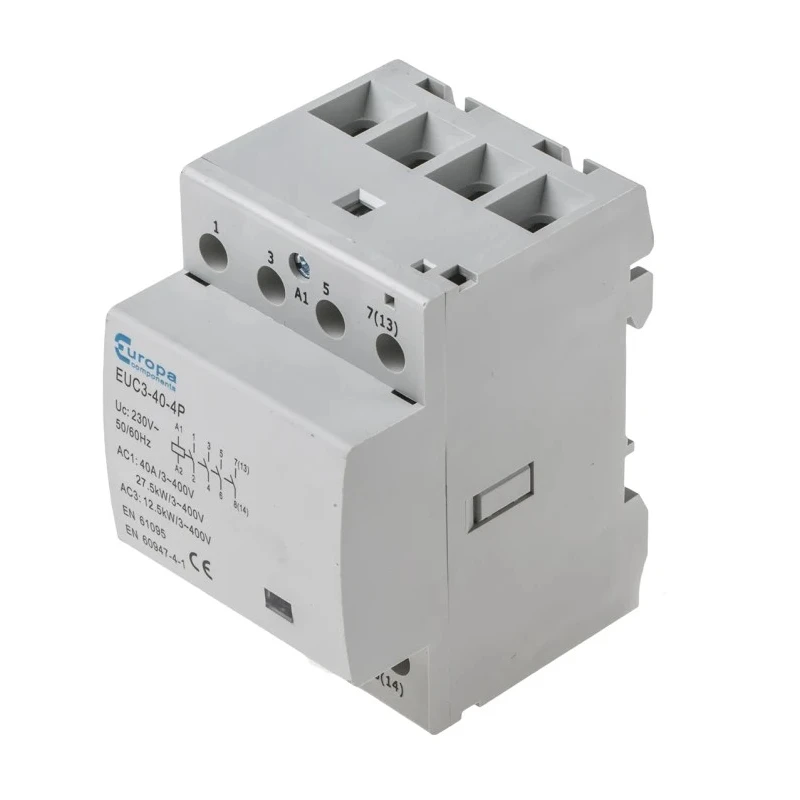 Europa 230V AC Coil 4-Pole Motor Control Contactor 40 A 12.5 kW EUC3-40-4P