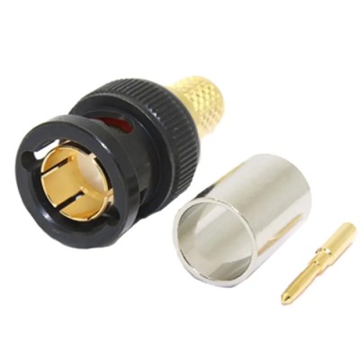 COAX Connectors BNC Series Coaxial Connector Cable Male BNC, 75 Ω, Straight Body Crimp 10-005-W66-FI