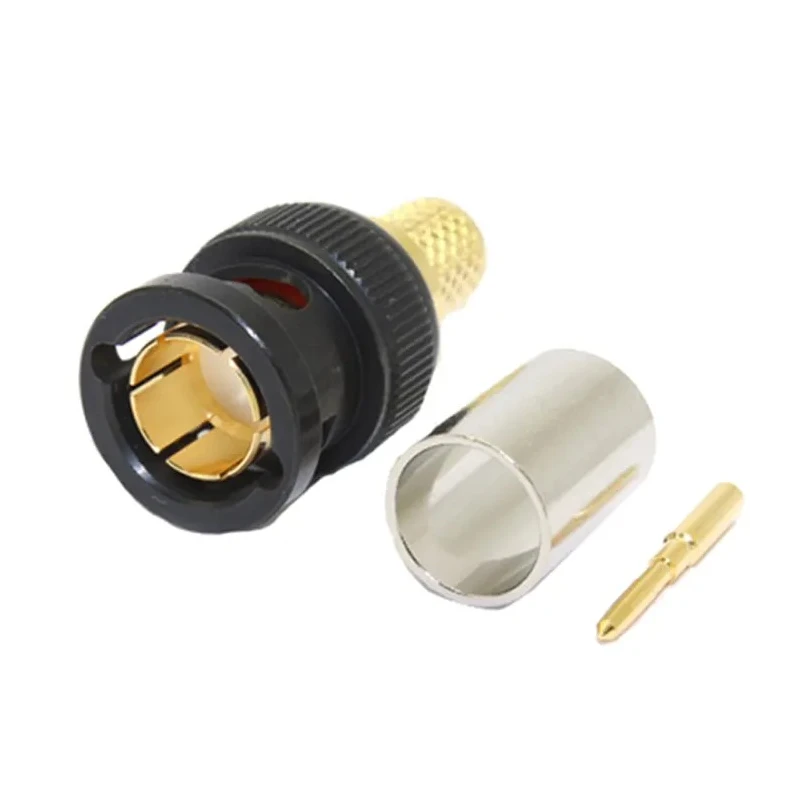 COAX Connectors BNC Series Coaxial Connector Cable Male BNC, 75 Ω, Straight Body Crimp 10-005-W66-FI