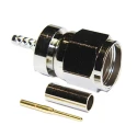 COAX Connectors Coaxial Connector Cable Male F Connector 75 Ω Straight Body Crimp 15-005-B36-AB