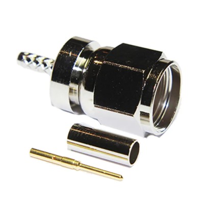 COAX Connectors Coaxial Connector Cable Male F Connector 75 Ω Straight Body Crimp 15-005-B36-AB