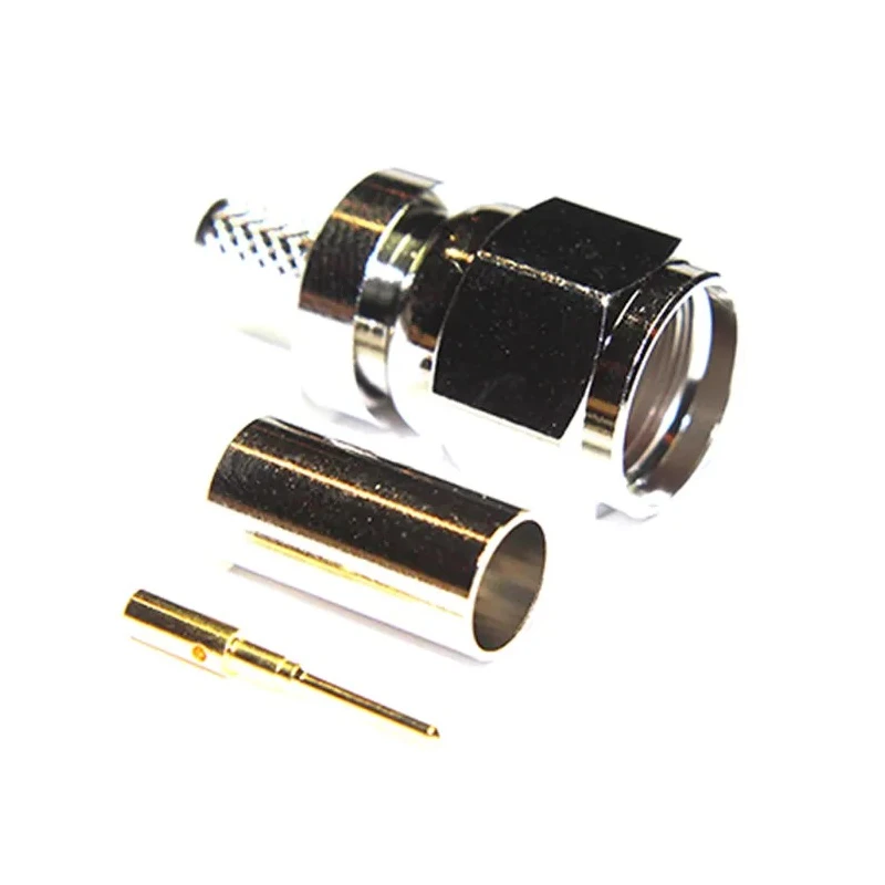 COAX Connectors 15-005-B36-FE 75 Ω Straight Body Crimp Male F Series Coaxial Connector Taiwan