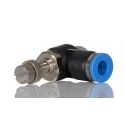 RS PRO Meter Out Control Speed Controller Tube 916-0952, Threaded Inlet 1/8 in, Tube Outlet 6 mm, Polyoxymethylene Body
