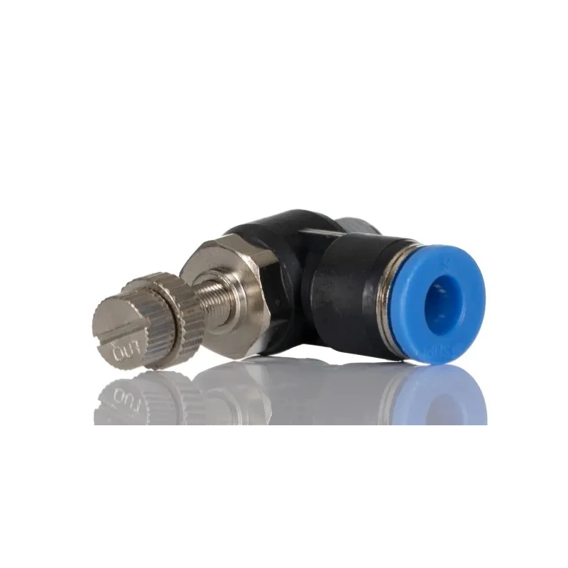 RS PRO Meter Out Control Speed Controller Tube 916-0952, Threaded Inlet 1/8 in, Tube Outlet 6 mm, Polyoxymethylene Body