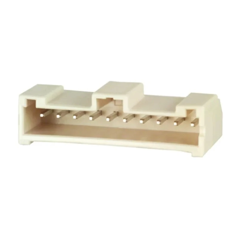 Hirose DF1E Series Right Angle Through Hole PCB Header Connector 10 Contacts 2.5 mm Pitch 1 Row Shrouded DF1E