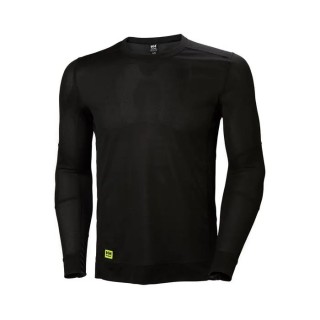 Helly Hansen Long Thermal Shirt, S Black Polyester 75105_990-S