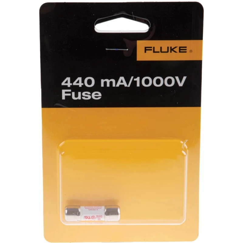 Fluke 440mA 1kV Multimeter Fuse HBC Ceramic 10.3 mm Diameter 35 mm Length FUSE-440MA/1000V B1