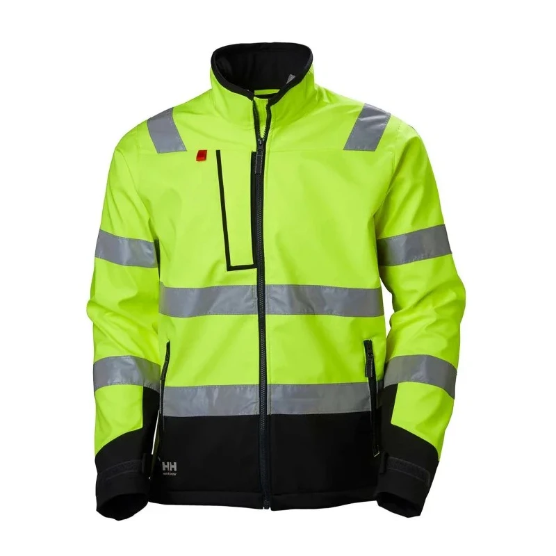 Helly Hansen Alna Yellow Unisex Hi Vis Softshell Jacket Size L 74095_369-L