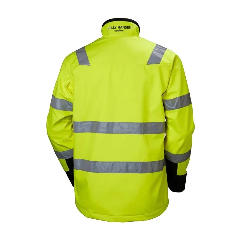 Helly Hansen Alna Yellow Unisex Hi Vis Softshell Jacket Size L 74095_369-L