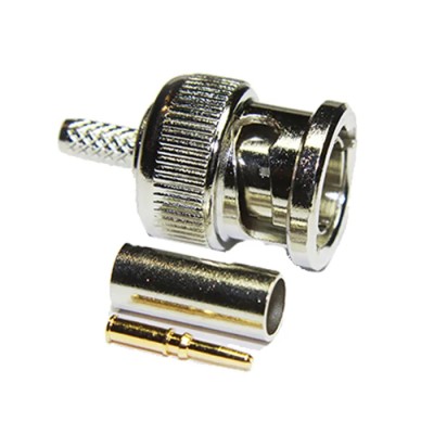 Interface Connectors BNC Series Coaxial Connector Cable Male BNC, 75 Ω, Straight Body Crimp 123-830-TNG BT3002