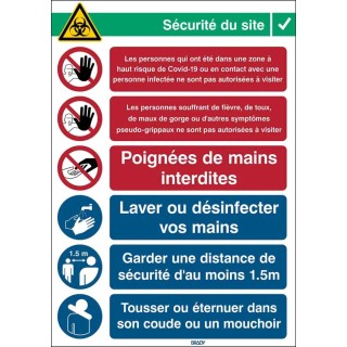 Brady Safety Poster Laminated Polyester B-7541 French Text 371 mm x 262 mm 306806