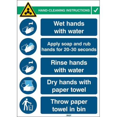 Brady Safety Poster Polypropylene English 371 mm x 262 mm 306826