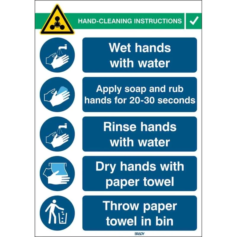 Brady Safety Poster Polypropylene English 371 mm x 262 mm 306826
