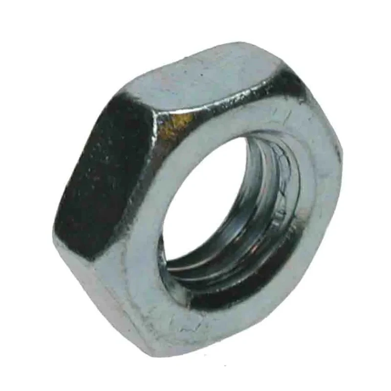 RS PRO Bright Zinc Steel Half Hex Nut M20, 9mm Height, DIN 936 201-0858