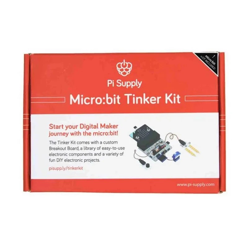 Pi Supply BBC Micro:bit Add-on Micro:bit Tinker Kit including Crystal Battery Box, Breakout Board, OLED Display PIS-1588