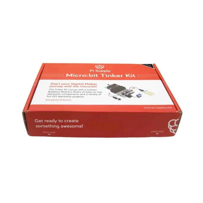 Pi Supply BBC Micro:bit Add-on Micro:bit Tinker Kit including Crystal Battery Box, Breakout Board, OLED Display PIS-1588