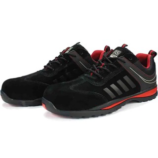 RS PRO Men's Red, Black Fibreglass Safety Trainer Lace Up UK 9 EU 43 Composite Midsole EN ISO 20345 RS360/009