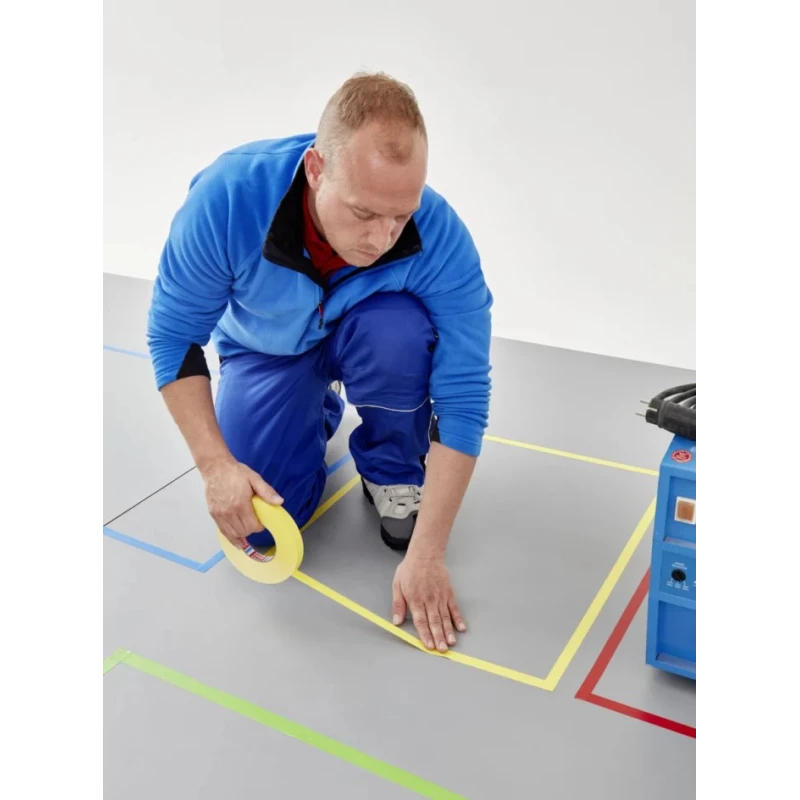 Tesa Blue Self-Adhesive Floor Tape 50 mm Width 33 m Length 0.18 mm Thickness 04169-00057-94