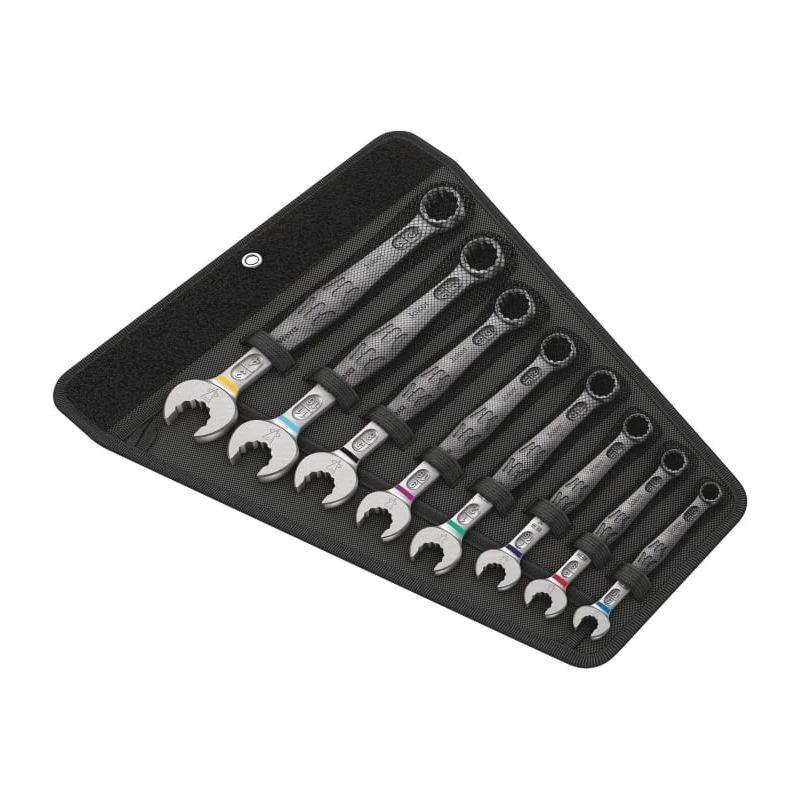 Wera 8-Piece Chrome Molybdenum Steel Ring Spanner Set, 7/16 to 3/4 in 05020241001