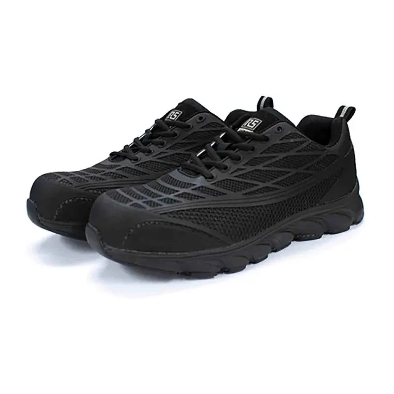 RS PRO Women's Black Fibreglass Safety Trainer, UK 4, EU 37, Lace Up, SRC Slip Resistance, EN ISO 20345 S1P RS4010/004