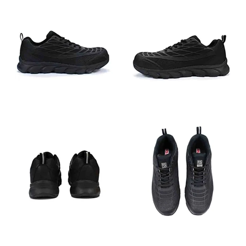 RS PRO Women's Black Fibreglass Safety Trainer, UK 4, EU 37, Lace Up, SRC Slip Resistance, EN ISO 20345 S1P RS4010/004