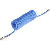RS PRO Blue Polyamide Recoil Hose 3.5 m Length 10 mm OD 8 mm ID BSP 1/4 in Male Swivel Coupling 3/8 in BSP Swivel 917-2362