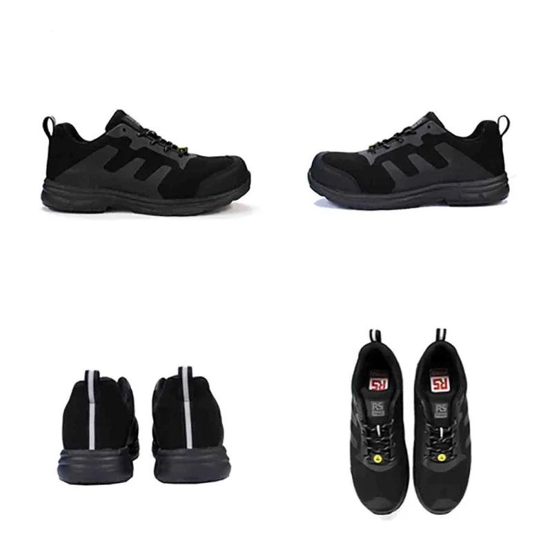 RS PRO Women's Black Fibreglass Safety Trainer Lace Up Shoes UK 3 EU 36 S3 SRC ESD RS710/003