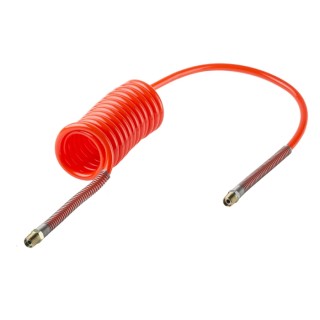 RS PRO 2 m Red Polyurethane Recoil Hose, 10 mm OD, 6.5 mm ID, 10 bar, -20 °C to 65 °C 917-2466