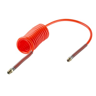 RS PRO 2 m Red Polyurethane Recoil Hose, 10 mm OD, 6.5 mm ID, 10 bar, -20 °C to 65 °C 917-2466