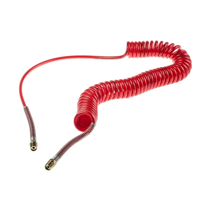 RS PRO 4 m Red Polyurethane Recoil Hose 10 bar Max Operating Pressure -20°C to 65°C 917-2450