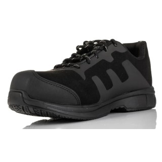 RS PRO Men's Black Fibreglass Safety Trainer, Lace Up, Size UK 8 EU 42, Composite Midsole, Fibreglass Toe Cap RS710/008