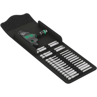 Wera Screwdriver Set, 1/4in Hexagon Drive, 89mm Blade Length, 15-Piece Kraftform Kompakt Series Wera05057470001