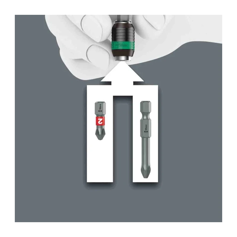 Wera Screwdriver Set, 1/4in Hexagon Drive, 89mm Blade Length, 15-Piece Kraftform Kompakt Series Wera05057470001