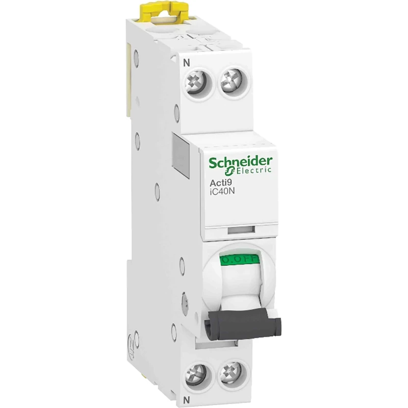 Schneider Electric Miniature Circuit Breaker, 1-Pole, 10A, Type AC, 230V AC, 6 kA Breaking Capacity Acti9 
