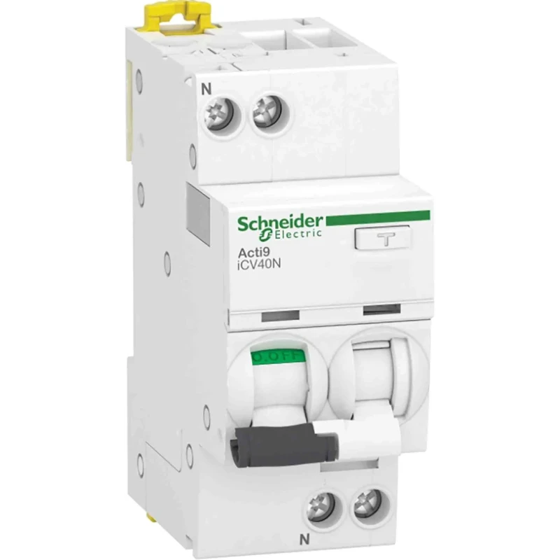 Schneider Electric Residual Current Circuit Breaker with Overload Protection, 20A Current Rating, 1-Pole, 30 mA Trip A9DE3620