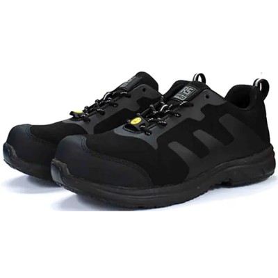 RS PRO Men's Black Fibreglass Safety Trainer UK Size 10 EU 44 Lace Up Composite Midsole RS710/010
