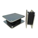 FIBET Square 13.5 mm Anti-Vibration Mount Sandwich with 3000 daN Compression Load, 166 mm Outside Diameter, 63 mm SWR150W