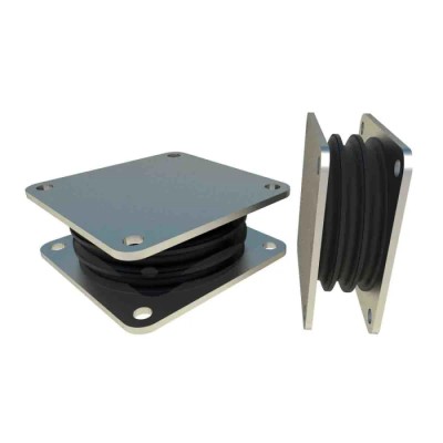 FIBET Square 13.5 mm Anti-Vibration Mount Sandwich with 3000 daN Compression Load, 166 mm Outside Diameter, 63 mm SWR150W