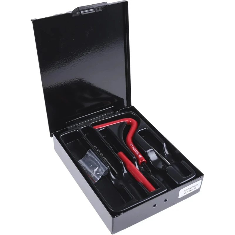 RS PRO 19 Piece Metric Thread Repair Kit, M2.5 Thread Inserts, HSS Drill, Tap, Mandrel, Tang Break-Off Tool 917-2517