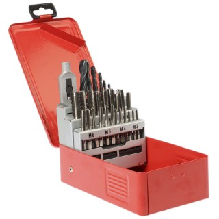 RS PRO 29 Piece HSS Metric Thread Tap and Drill Set M3 x M12 Thread Right Hand 6H Tolerance Class Hand Tap 917-2599