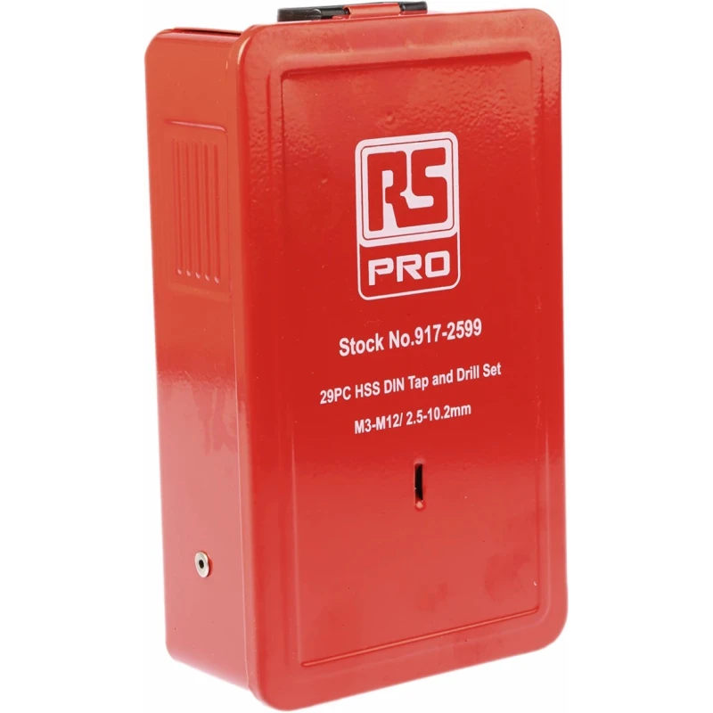 RS PRO 29 Piece HSS Metric Thread Tap and Drill Set M3 x M12 Thread Right Hand 6H Tolerance Class Hand Tap 917-2599